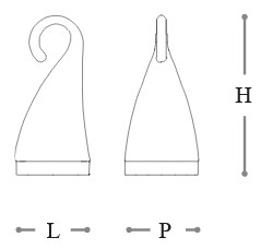 Dimensions de la lampe Ligea Incanto Italamp de table